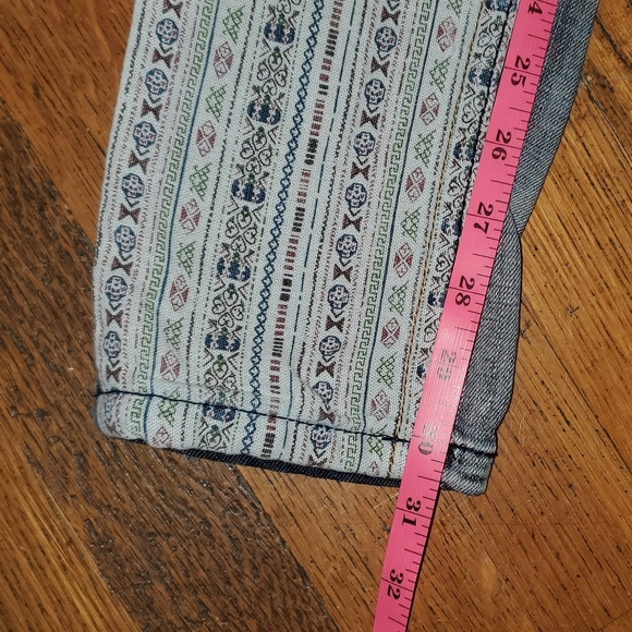 Grace in LA Mixed Pattern Jeans - Picture 8 of 11